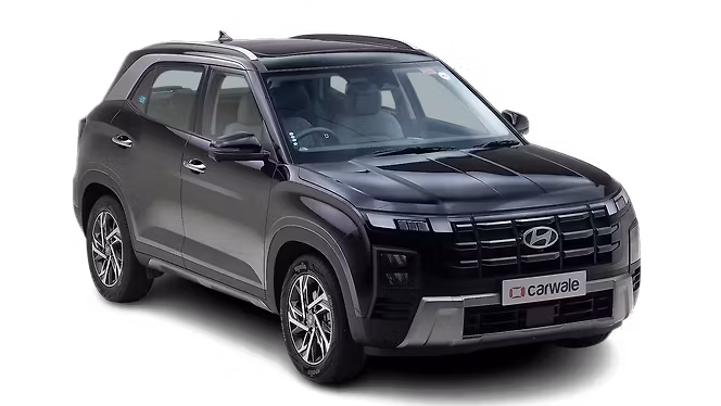 White Hyundai Creta 5 seater SUV available for rent in Trichy